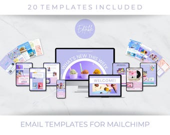 Modelos de e-mail Mailchimp HTML | Modelo de boletim informativo do Canva | Download instantâneo | Campanha por e-mail | Modelo de e-mail faça você mesmo | E-mail de comércio eletrônico