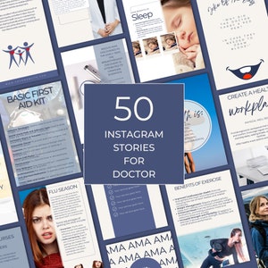 Publicaciones de médicos en redes sociales, plantilla médica de Instagram, descarga instantánea, plantilla de Canva de hospital para Instagram, plantilla de marca de atención médica