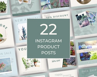 Canva Templates | Canva Designs | Green Instagram Posts | Social Media Templates | Green Instagram Templates | Instagram Business | MM008