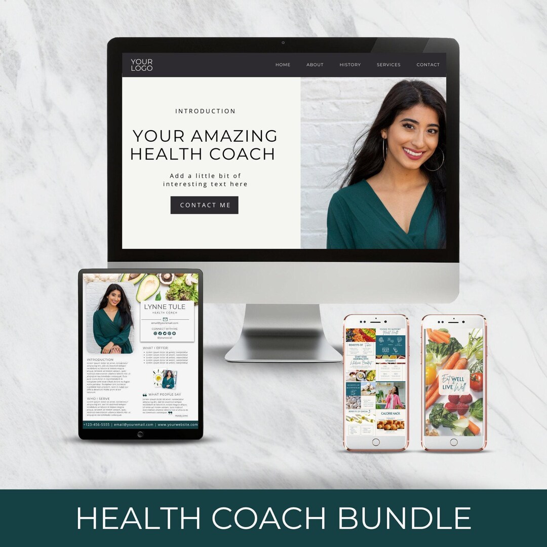 Nutrition Health Coach Bundle, Health and Wellness Social Media Posts ...