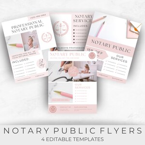 Szablon ulotki notarialnej | Ulotka notariusza publicznego | Marketing notarialny | Agent podpisujący pożyczki | Szablon ulotki DIY | Szablon Canva | Materiały notarialne