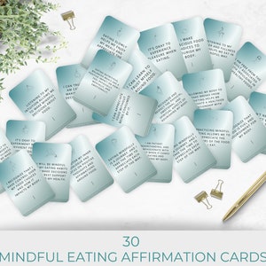 Cartes d'affirmation pour une alimentation consciente | Cartes de perte de poids | Cadeau pour prendre soin de vous | Modèle de toile | Téléchargement numérique | Cartes d'encouragement | Imprimable