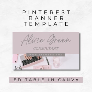 Pinterest Templates | Pinterest Marketing | Pinterest Banner Template | Canva Pinterest | Editable Template | Canva Business | MM004