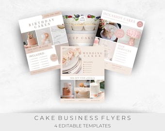 Cake Business Flyer | Cupcake Flyer| Editable Cake Flyer | Bake Shop Flyer | Cake Shop Promotion | Bake Shop Promotion | Instant Download
