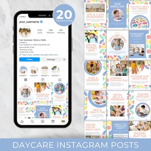 Kindergarten Instagram Posts | Bearbeitbar, Done For You Social-Media-Inhalte für Vorschul-, Kindergarten- und Kinderbetreuer