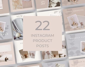 Instagram Templates | Instagram Canva | Instagram Feed | Business Instagram | Product Posts | Social Media Content | Canva Template | MM001