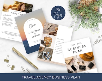Travel Agency Business Plan Template | Editable and Printable Tool for Travel Advisors and Vacation Planners Starting a Small Business