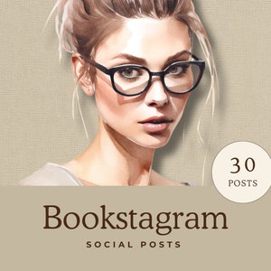 Bookstagram Social Media Posts, Editable Instagram Templates For Book Lovers, Author Book Marketing Review and Advertising, Instant Download