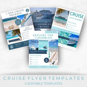 Cruise Flyer Template | Travel Agent Flyer | Vacation Template | Instant Download | Editable Template | Vacation Flyer | DIY Travel Template