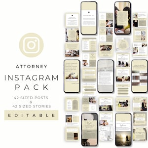 Attorney Instagram Post | Lawyer Social Posts | Law Firm Template | Law Office Marketing | Instant Download | Social Media Posts | Editable