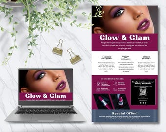 Beauty Business Email Flyer Template | Editable Done For You Email Marketing Content for Lash Artists, Hairstylists, Fashion Entrepreneurs