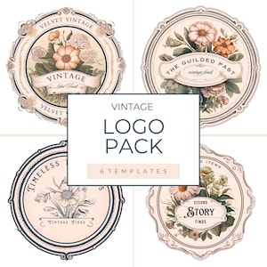 Vintage Logo Templates for Antique and Second Hand Stores | Editable, Professional Designs