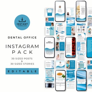 Dental Instagram Template Bundle: Dentist Marketing Posts and Stories