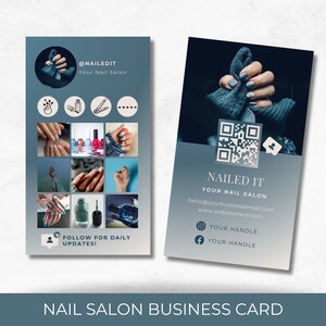 IG Wizytówka Paznokcie, Edytowalne Szablony Do Wydruku, Natychmiastowe Pobieranie, Materiały Marketingowe Dla Salonu Paznokci, Manicure I Pedicure Biznes