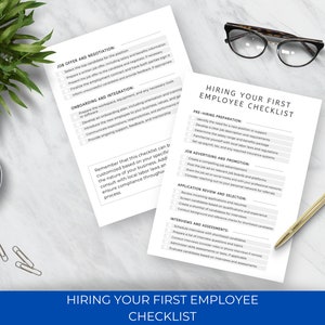 Checklist For New Hires Template | Checklist For Hiring Employees | Small Business | Instant Download | Onboarding Checklist | New Hire Form