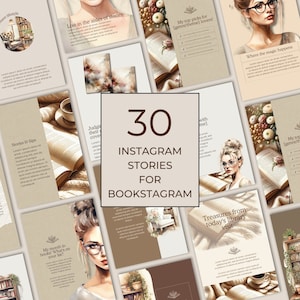 Bookstagram Social Media Story Templates For Book Lovers, Book and Author Marketing Content, Instant Download, Instagram Stories For Authors