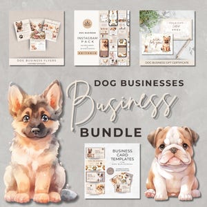 Kit di marketing per aziende cinofile / Modelli modificabili per dog sitter, toelettatori, dog walker e addestratori