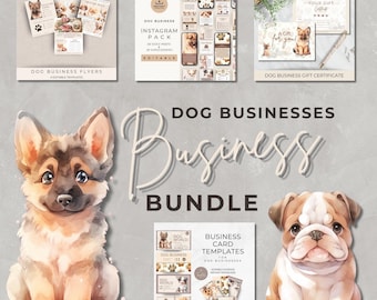 Dog Business Marketing Kit | Editable Templates for Sitters, Groomers, Walkers & Trainers