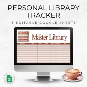 Digital Reading Journal Google Sheet: Editable Book Tracker Spreadsheet