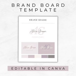 Modèles de toile | Kit de branding préfabriqué | Modèle de stratégie de marque | Panneau de marque | de kit de marque | Création de logo | Kit de marque | MM004