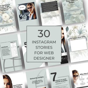 Editable Social Media Posts for Website Designers | Done For You Instagram Story Templates with Web Builders Content | Instant Download