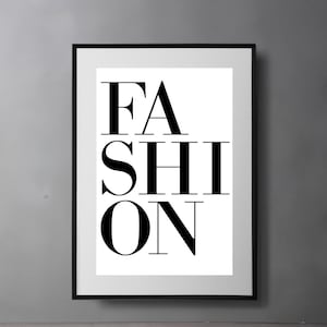 Fashion Printable Digital Download Poster