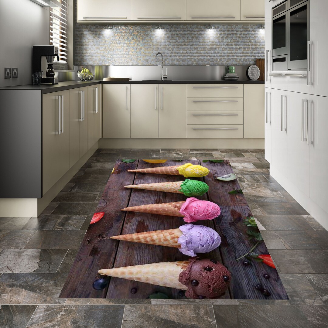 Ice Cream Rug Kitchen Rug Dining Room Rug Modern Rug Art - Etsy