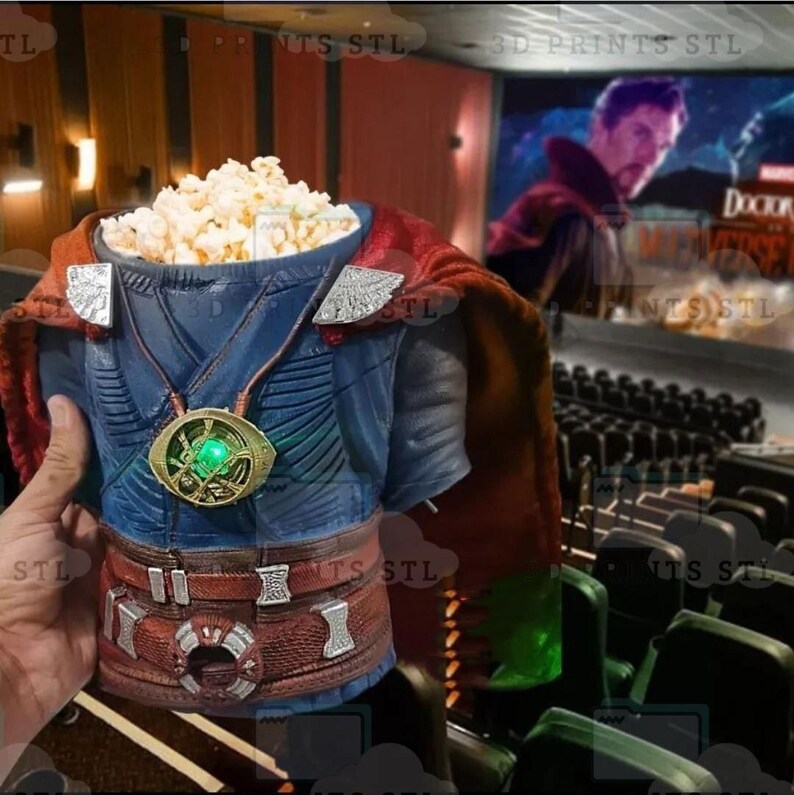 Popcorn Bucket Stl Dr.strange Bucket Stl Marvel Stl Etsy