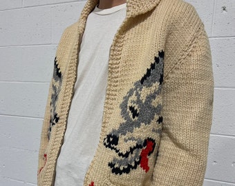 1950's Wolf Cowichan Sweater