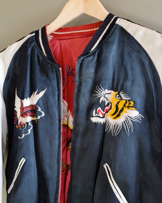 1950's Japanese Souvenir Reversible Jacket "Tiger… - image 10