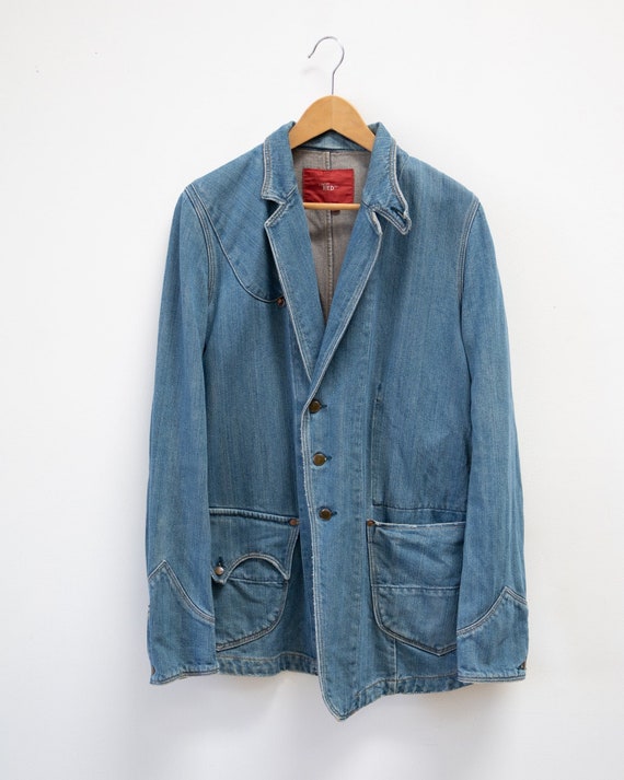 Ganryu asymmetry sarouel denim - Gem Ganryu asymmetry sarouel denim - Gem