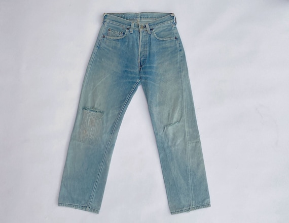 1980's Levi's 501 Selvedge w28 L28 Vintage Redlne… - image 1