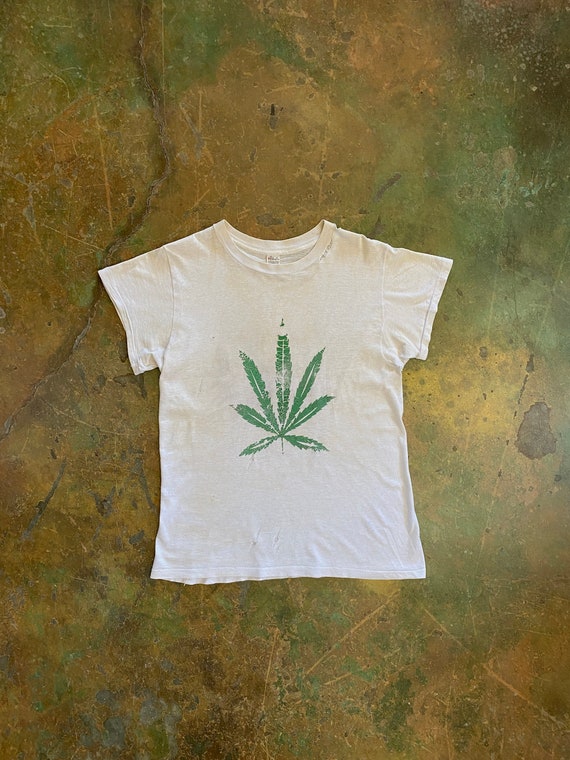 1970's Weed Iron-on Distressed T-shirts