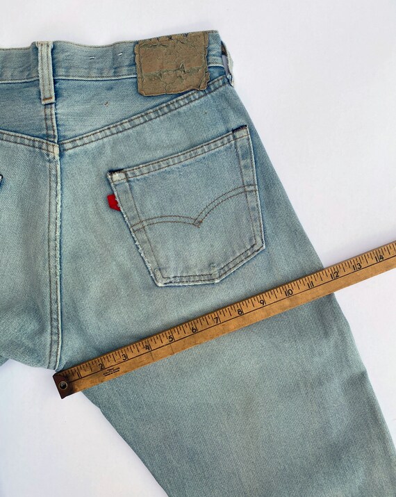 1980's Levi's 501 Selvedge w28 L28 Vintage Redlne… - image 10