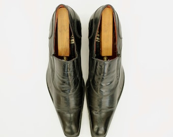 Long-Nose Leather Slip-On Shoes — Ghost, Italy, c.1990s–2000s