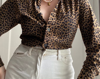 トップス 80's 90's Vintage Leopard Shirts トップス 80's 90's Vintage Leopard Shirts 80's 90's Vintage