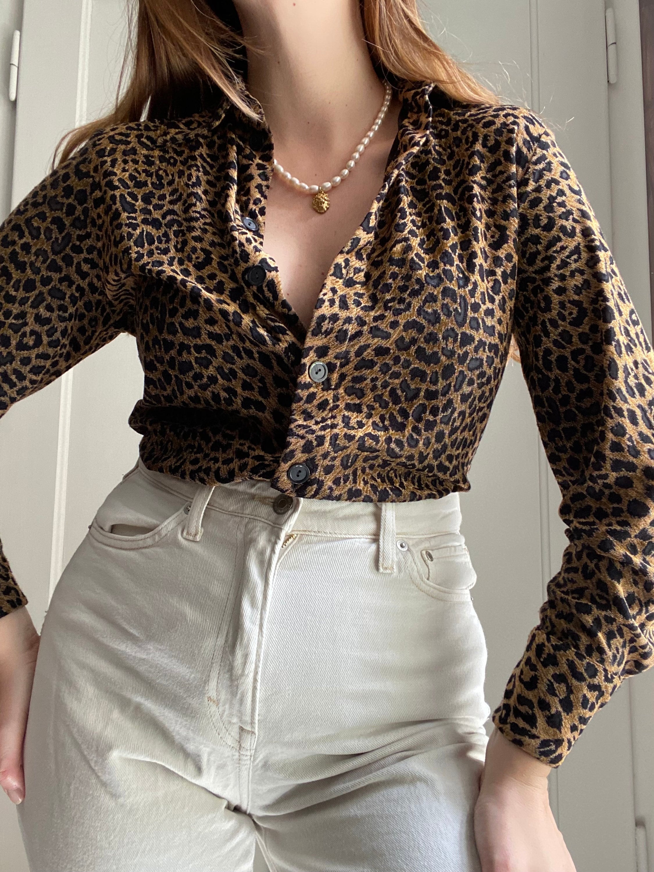 80s Leopard Top - Etsy