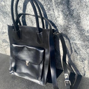 Vintage leather bag, black leather handbag , real leather bag, vintage leather handbag , 80s leather bag, 70s leather bag, black leather bag