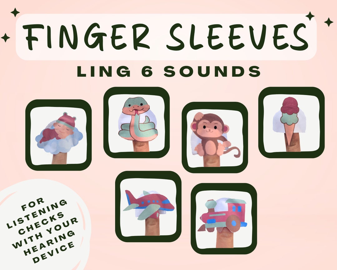 Printable Finger Sleeves Cochlear Implant Ling 6 Sounds Test - Etsy