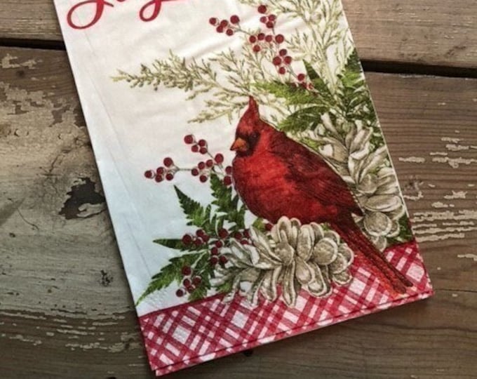 3 Cardinal Paper Napkinsdecoupage Crafts Etsy