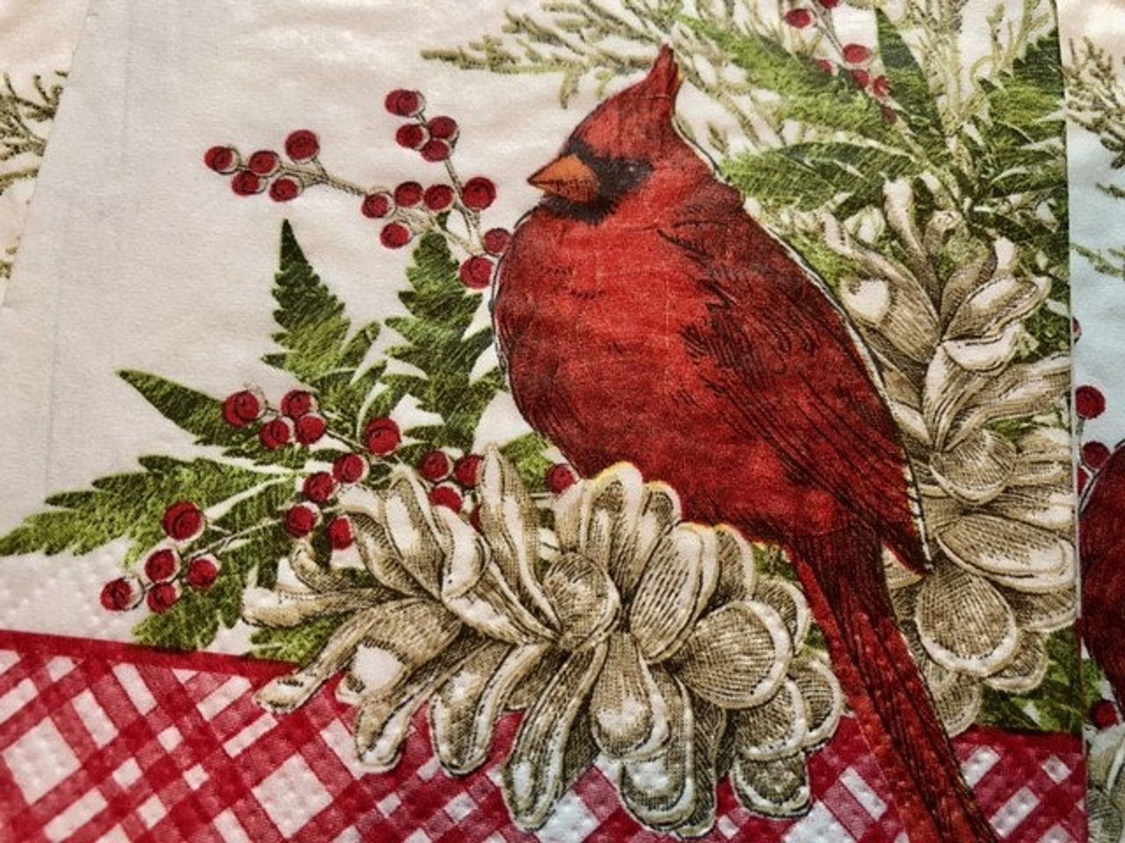 3 Cardinal Paper Napkinsdecoupage Crafts Etsy