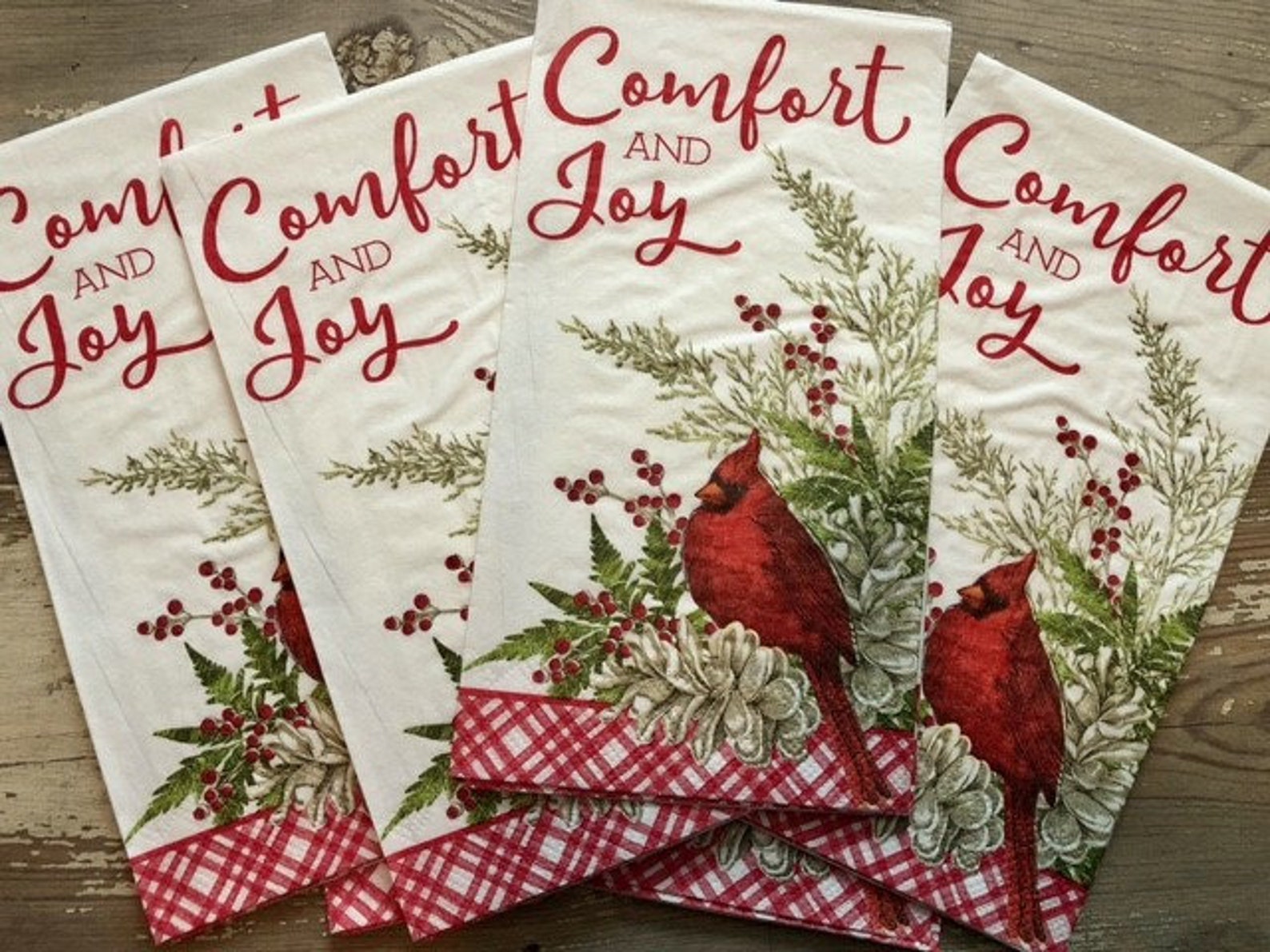 3 Cardinal Paper Napkinsdecoupage Crafts Etsy