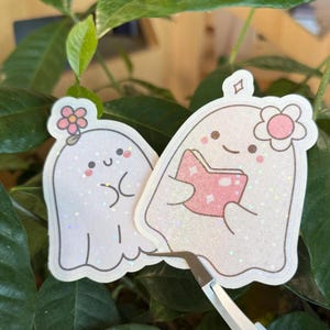 Sticker sur le thème de Noël, Stickers fantômes mignons, Sticker fantôme de Noël, Stickers faits main, Stickers bestie, idée cadeau, cadeaux bestie filles