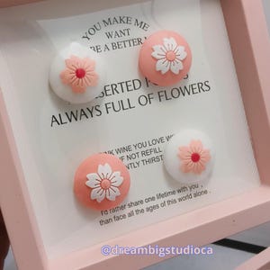 4pcs Cute Pink Sakura Flowers Thumb Grip Caps for Switch/Switch Lite/Switch OLED, Joy-Con Joystick Covers, Nintendo Switches Accessories