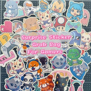 Pegatinas de sorpresa de videojuegos, pegatinas de chicas gamer, pegatinas de videojuegos, pegatinas decorativas para cuadernos, portátiles y diarios, regalo para gamers