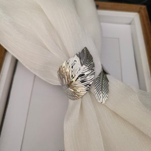 12/24 Stück Blattgold Serviettenringe Set, Table Ware Elegante Tischdekoration Serviettenhalter, Tischdekor für Hochzeit, Urlaub, täglicher Gebrauch