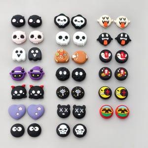 2pcs Cute Ghost Thumb Grip Caps for Switch/Switch Lite/Switch OLED, Joy-Con Joystick Covers, Nintendo Switches Accessories Thumb grip