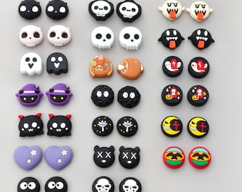 2pcs Cute Ghost Thumb Grip Caps for Switch/Switch Lite/Switch OLED, Joy-Con Joystick Covers, Nintendo Switches Accessories Thumb grip