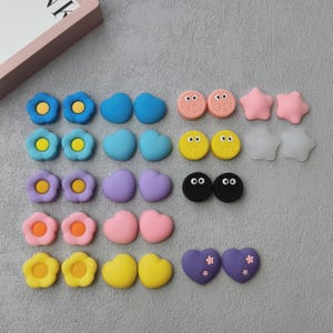 Empuñaduras de pulgar de color macarrón para Nintendo Switch/Switch Lite/Switch OLED, tapas de silicona para joystick, 2 piezas