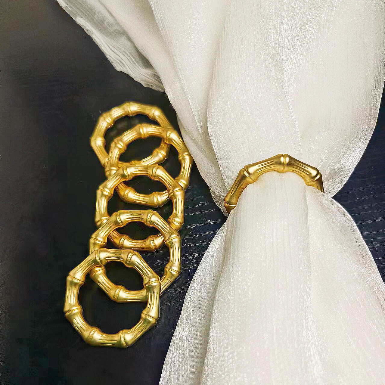 6 12pcs Gold Bamboo Napkin Rings for Table Decors Gold Bamboo Stacking Tissue Napkins Buckle Holders Set for Wedding Dinner Holiday Daily Etsy Canada